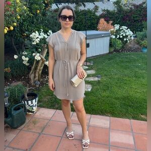 H&M Pleated Flutter Sleeve Dress | 93% Off Retail